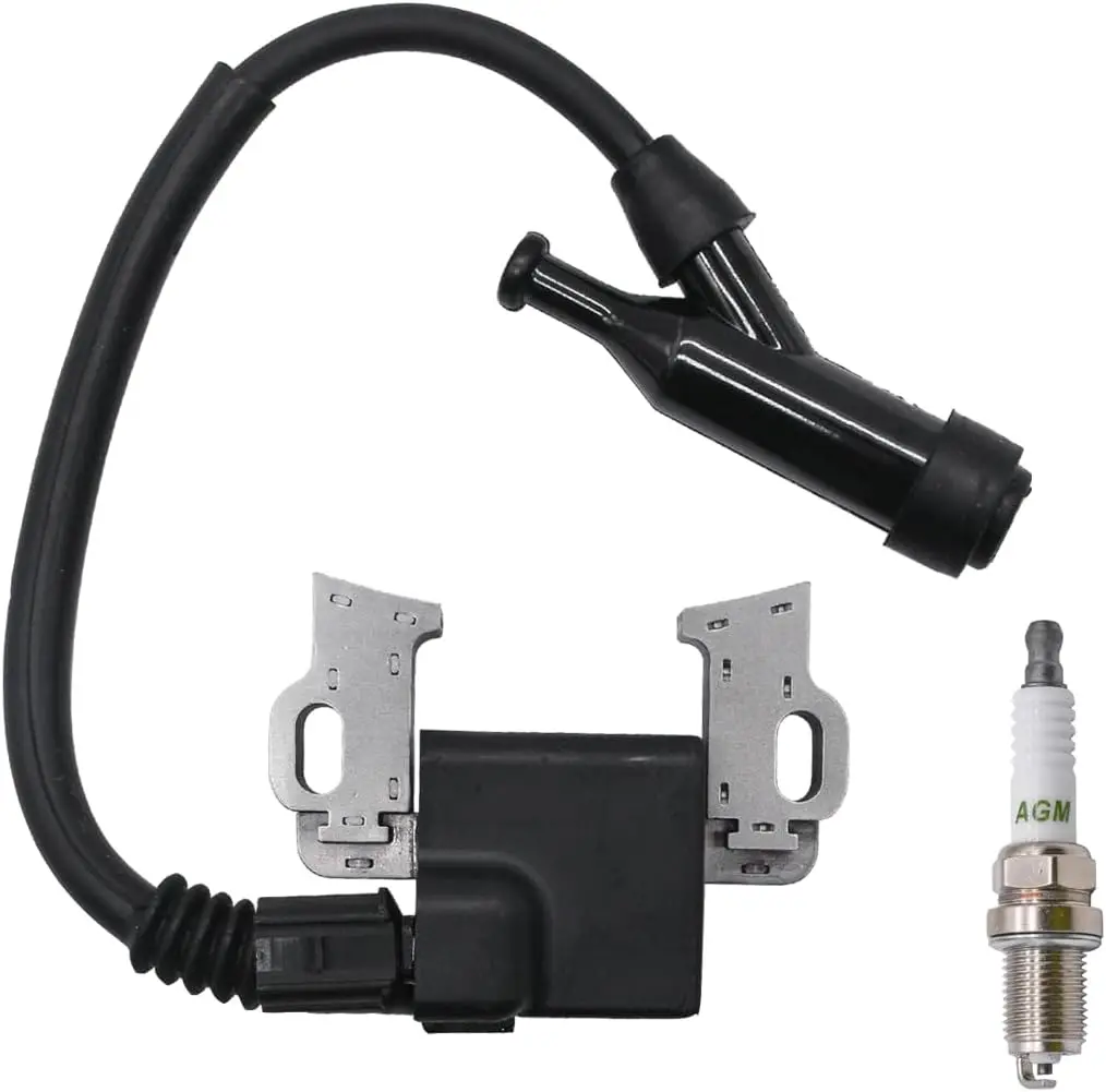 30500-Z5T-003 Four Prong Ignition Coil Module Fits for Honda GX340 GX390 GX240 GX270 with Spark Plug