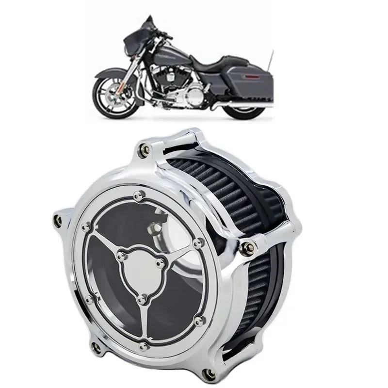 

Filter Air Cleaner Aluminum Chrome for Harley Touring Street Glide 2008-2016 Softail 2016-2017 Dyna Fxdls Flstnse Flstse Fxsbse