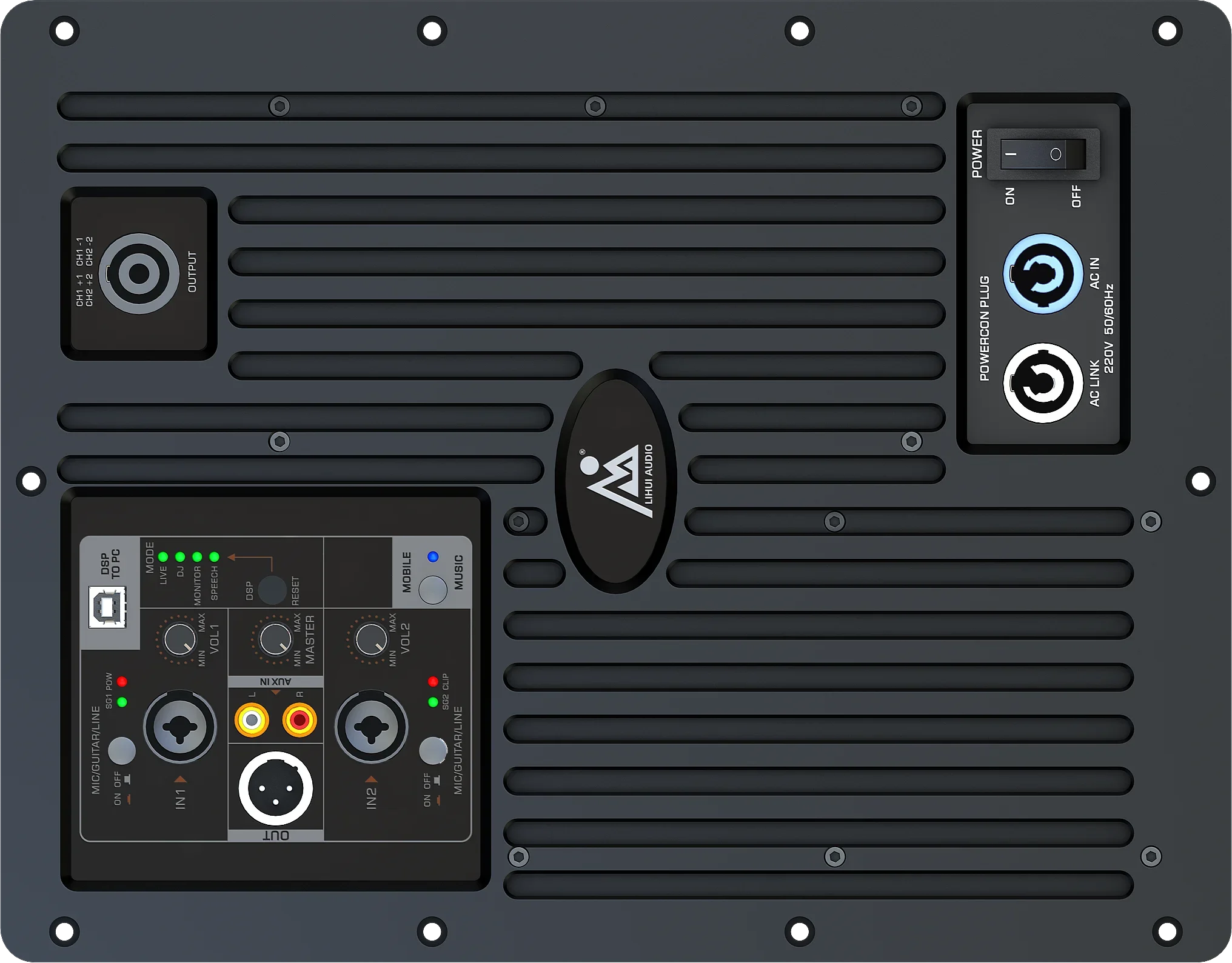 Klasse D Audio Aktiver Subwoofer Lautsprecher Verstärkermodul Dsp Line Array 3-Kanal-Lautsprechermodul