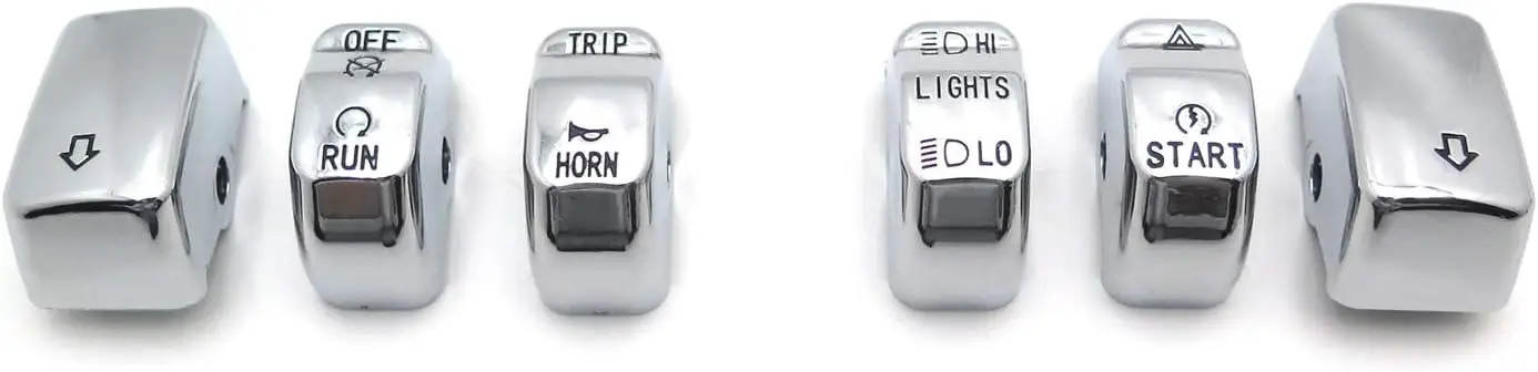 

- Motorcycle Chrome Hand Controls Switch Button Covers Compatible with 2011 Softail(except '11 FLSTSE) Heritage Softail /Fat B