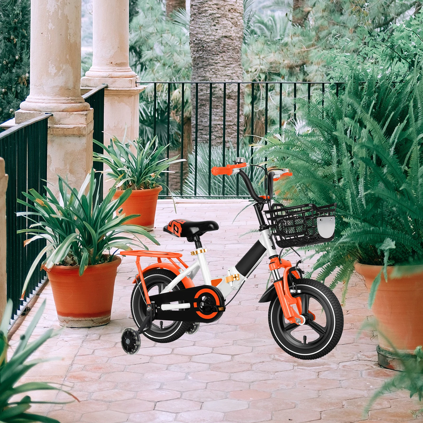 1Pair Stable Kid Bike Training Wheels Auxiliary Rear Wheel Stabilizer Heavy Duty Noise Free Ride Training Wheels