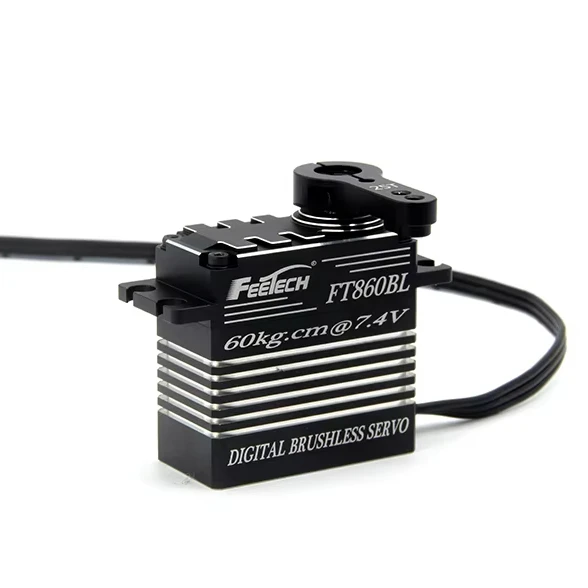 7.4V 60kg Steel Gear 180° Full Alloy Case Brushless Servo Large Scale Heavy Duty 60kg Torque Digital 7.4V High Voltage KST Hitec