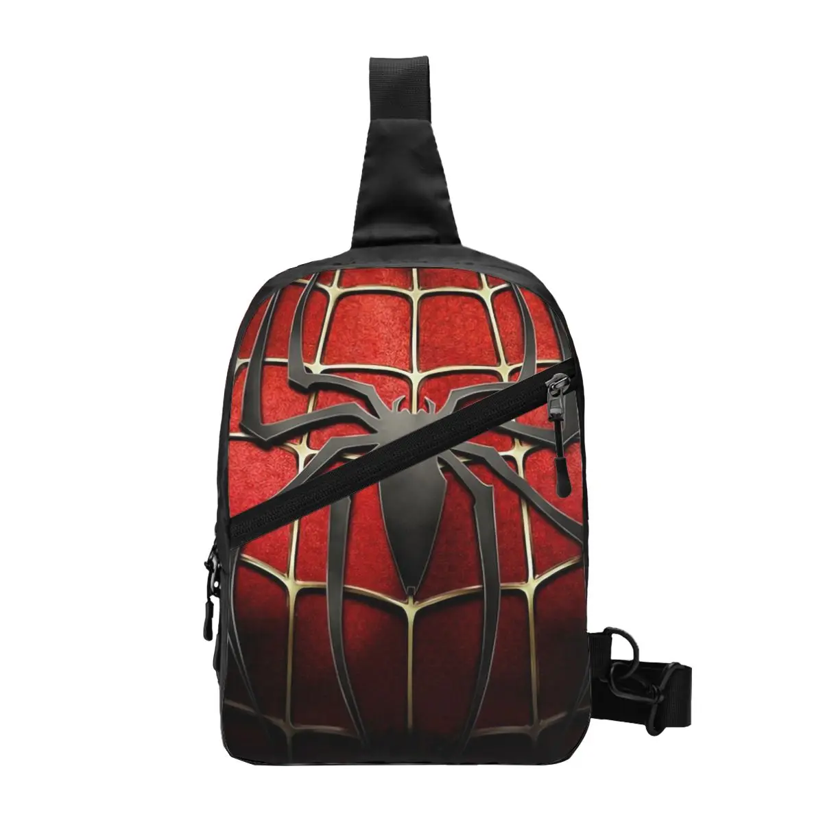 Personalized Spider Chest Sling Bags Men Fashion Animal Shoulder Crossbody Chest Backpack Travel Hiking Daypack