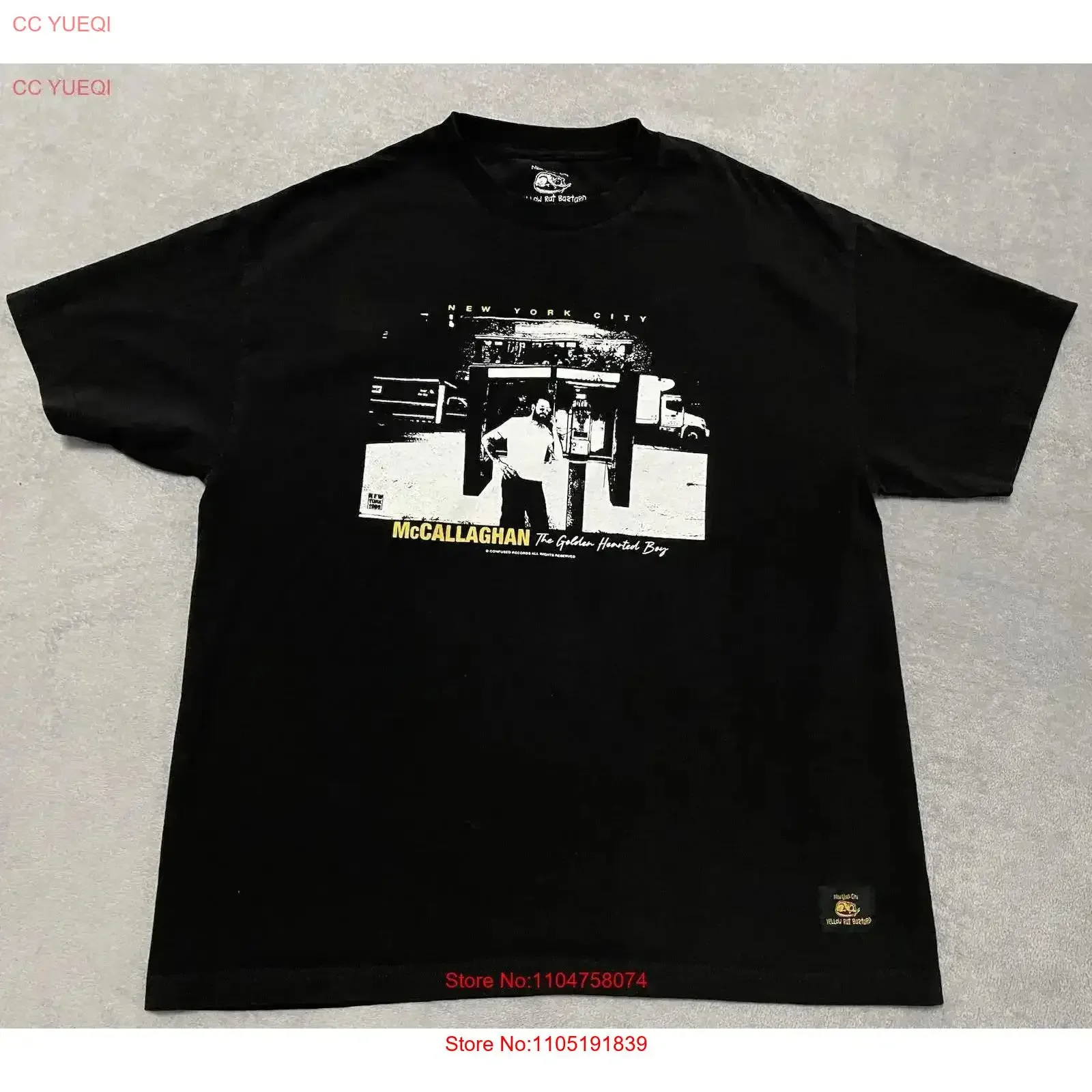 Yellow Rat Bastard NYC New York City T Shirt Men s Size XL Black vintage Washed Comfortable homme Soft fashion Stylish Casual