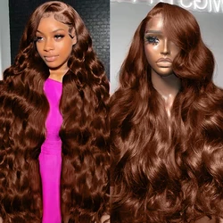 Body Wave Reddish Brown 7x5 Glueless Wigs Human Hair Ready To Wear Brazilian 13x4 Lace Frontal Wigs Preplucked For Women No Glue