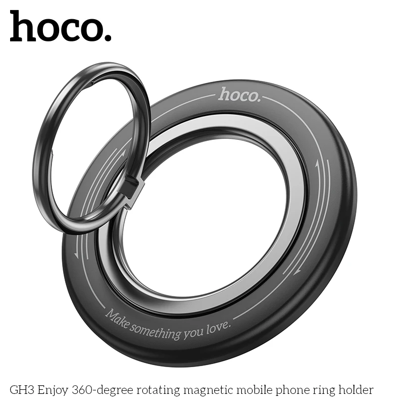 HOCO GH3 MagSafe soporte de anillo magnético soporte plegable portátil soporte de agarre extraíble soporte para teléfono
