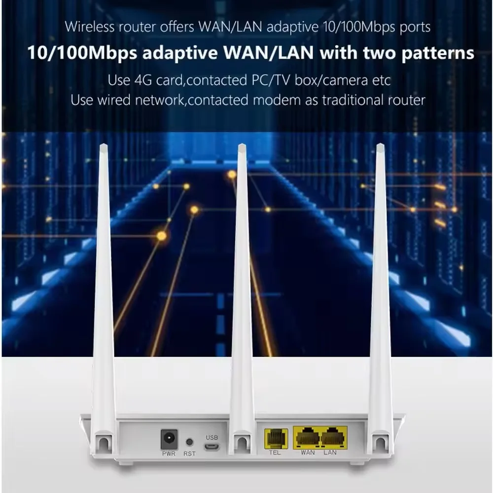 4G LTE 300Mbps Wireless Hotspot 4g Wifi Router Mesh  Router Use at Home Supports 2.4ghz Wifi 4g/5g Wifi Router All Sim