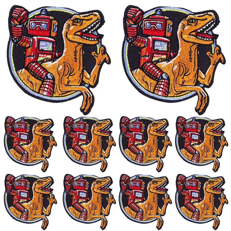 Parche bordado MOLLE de oso y dinosaurio – Ropa táctica DIY - imagen 2