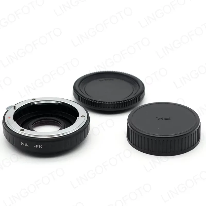 Nik F - Anel adaptador de montagem PK, vidro de correção, foco no infinito para lente de montagem Nikon F e câmera de montagem Pentax K K1 K3 K5, etc.