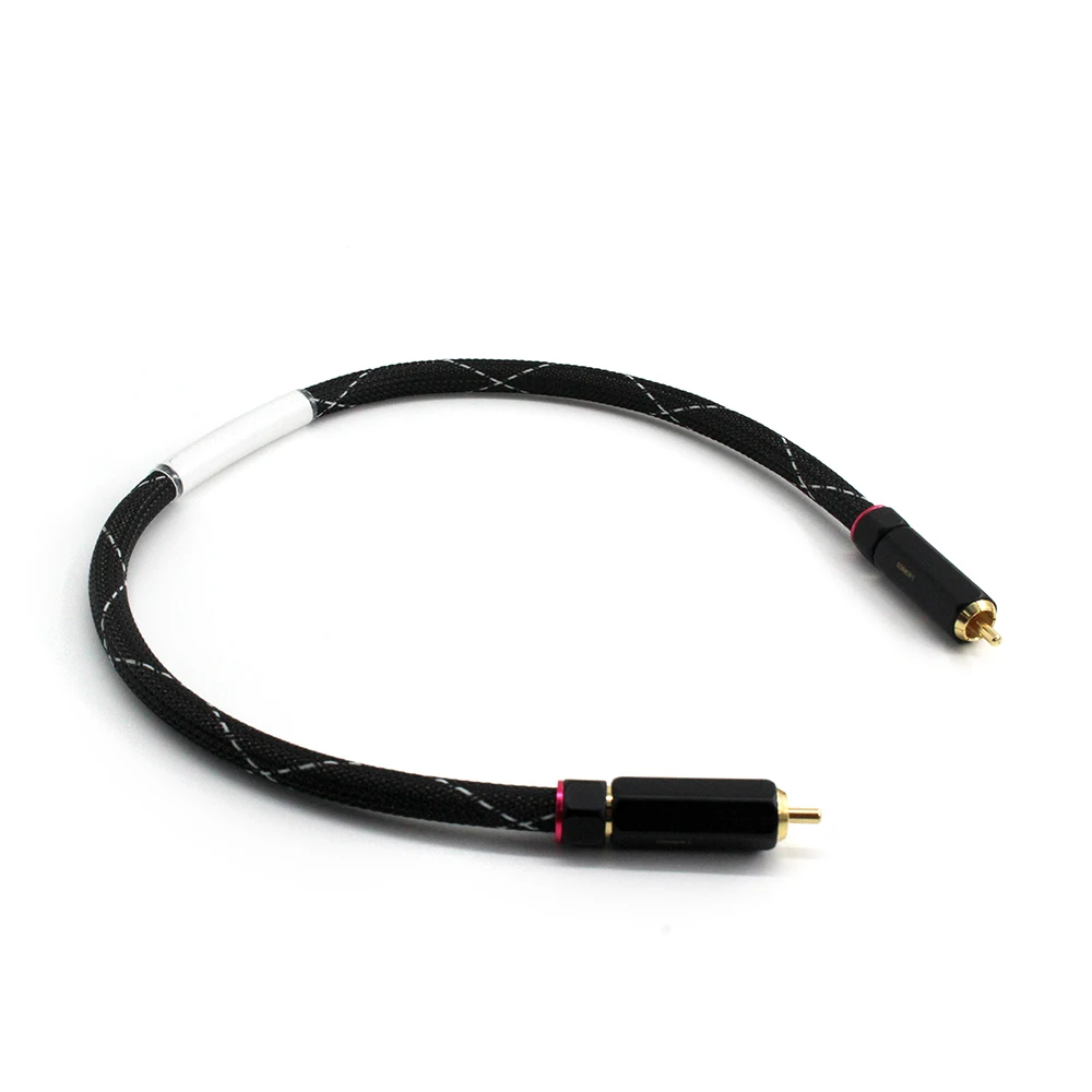 HIFI 디지털 동축 RCA 케이블 DAC 케이블, 콜드 프레스 자동 잠금 버드와이저 RCA 플러그, 벨덴 1694A, 75 옴