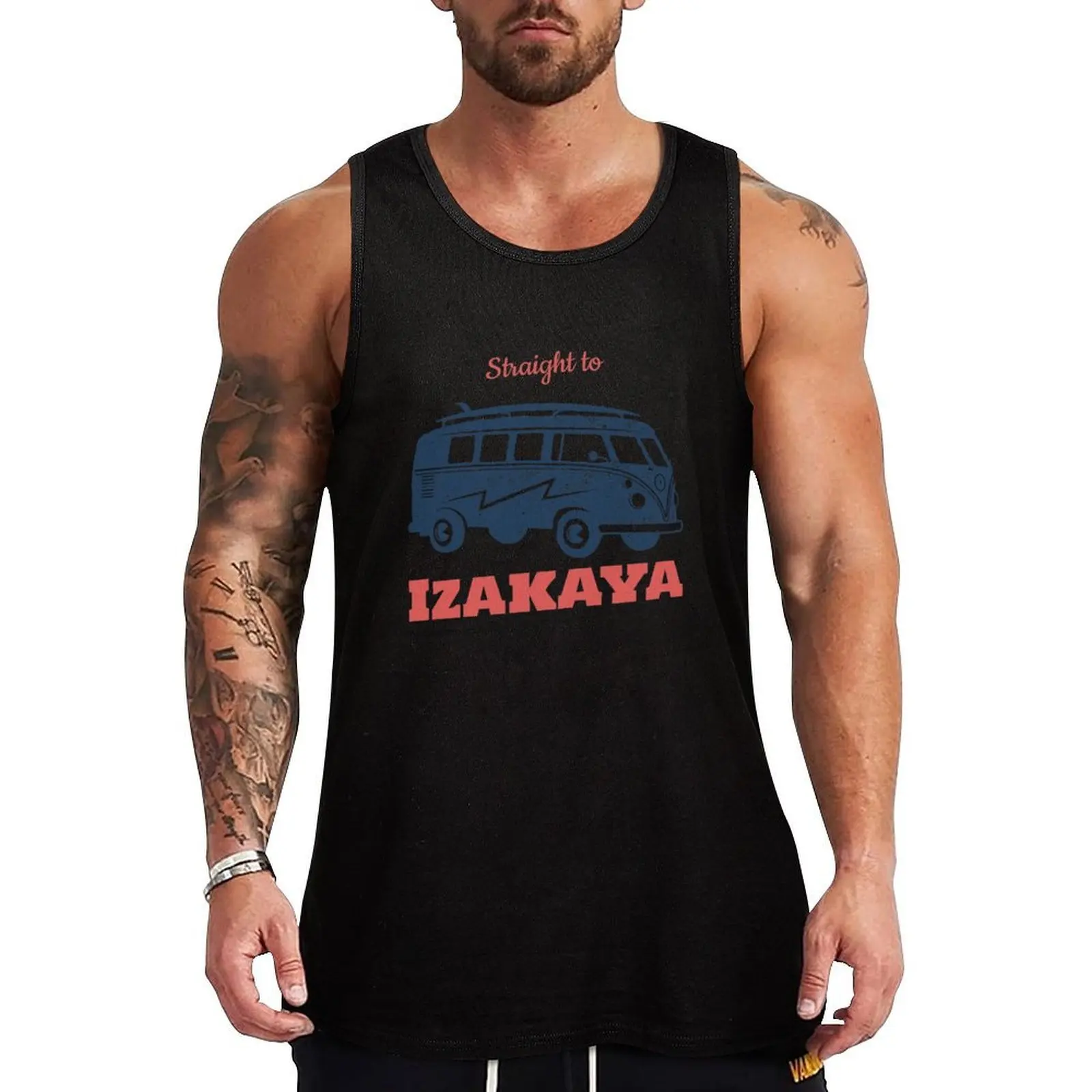 

Modern Typographic Japanese Izakaya Style Restaurant Artwork Tank Top Performance Tank Top Moisture Wicking Workout Shirt