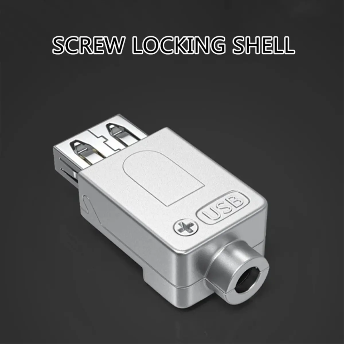 Super Sale USB2.0 Solderless Adapter Metal Case USB 2.0 Terminal Block Data Connector USB Screw Terminal Board Plug Female