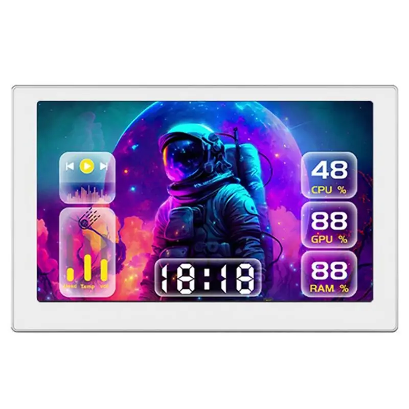 

A19Q-7-дюймовый USB-корпус Вторичный экран RGB Настольный атмосферный экран IPS-экран 800X480 с функцией звукоснимателя