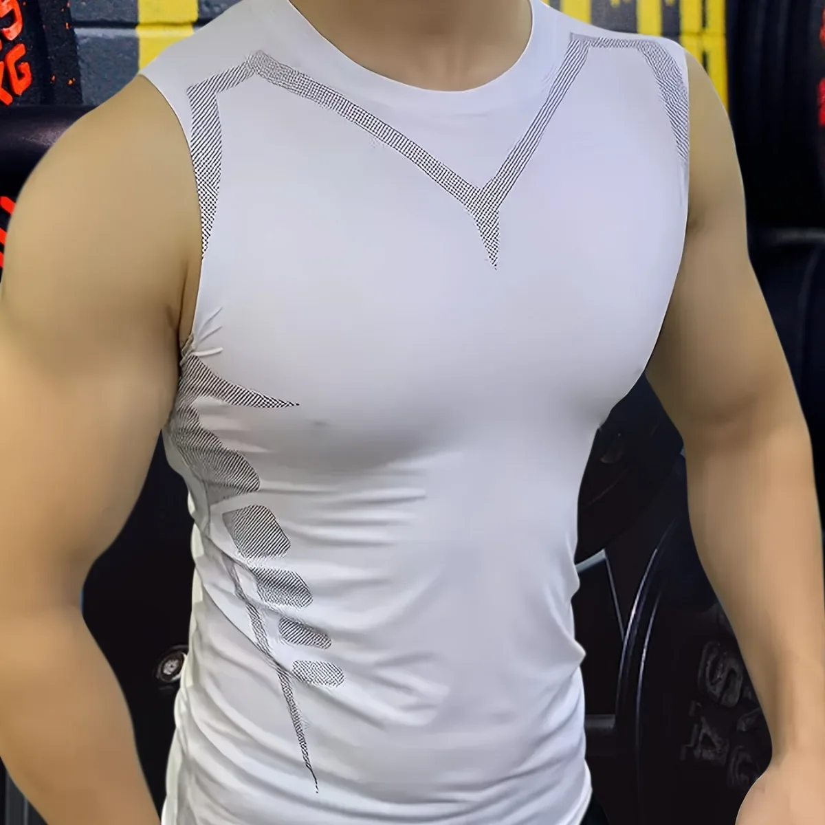 Men's Compression Tank Top Sleeveless Gym Shirt Quick Drying Men's Sportswear Fitness Bodybuilding Vest Muscle Training Top