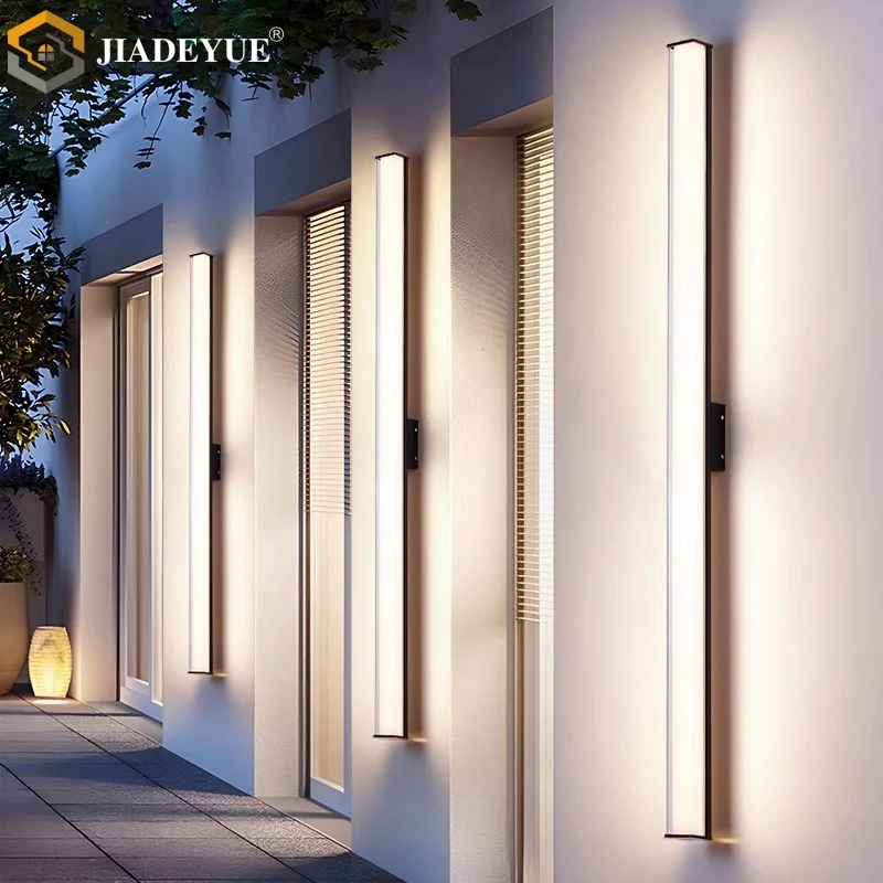 Impermeável LED Strip Wall Lamp, Iluminação Exterior, Iluminação Exterior, Varanda, Jardim, Pátio, Porta de Garagem, IP54