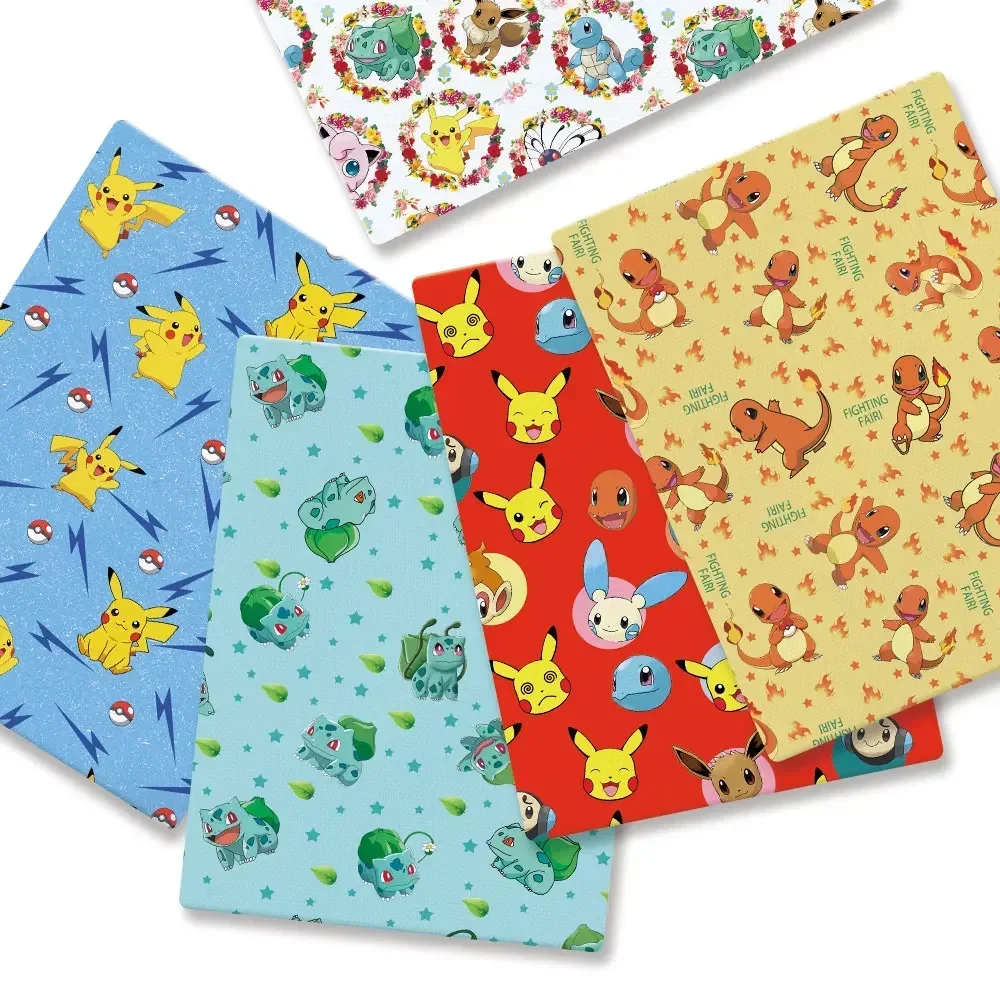 

Pokemon Cartoon Fabric140*50cm Handmade Sewing Patchwork Quilting Baby Dress Home Sheet Printed Fabric Fabric Sewing Kids