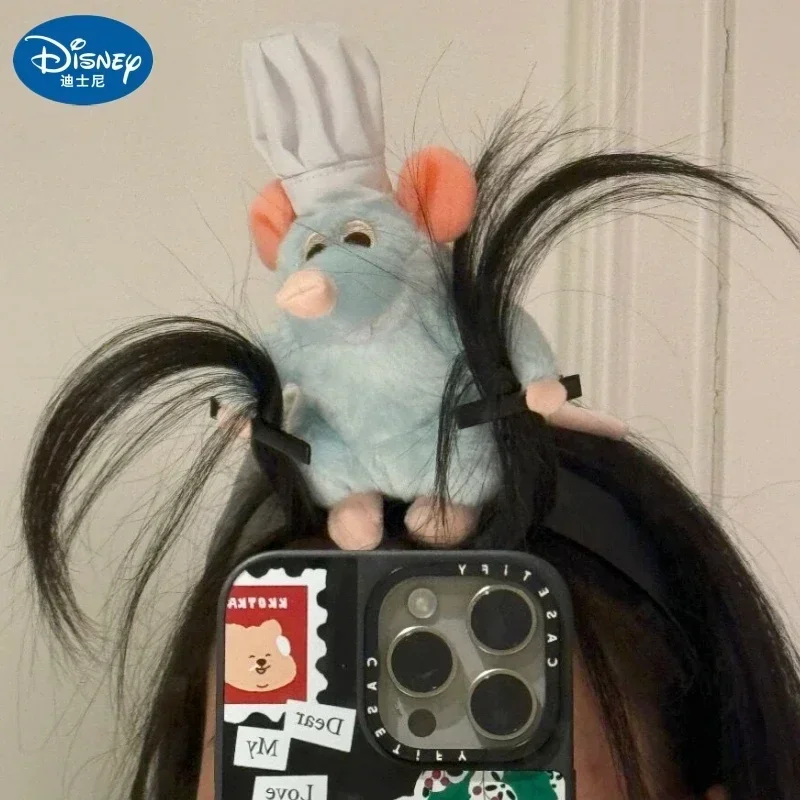 New Disney Ratatouille Hairband Cartoon Plush Doll Headband French Wide-brimmed Hairpin Photo Headdress Creativity Girl Gift