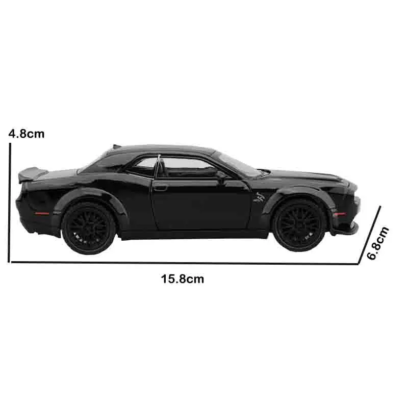 

1:32 Dodge Challenger Hellcat Toy Car Scale Die Cast Metel Cars Игрушечные модели Hellcat со звуком и светом Hellc