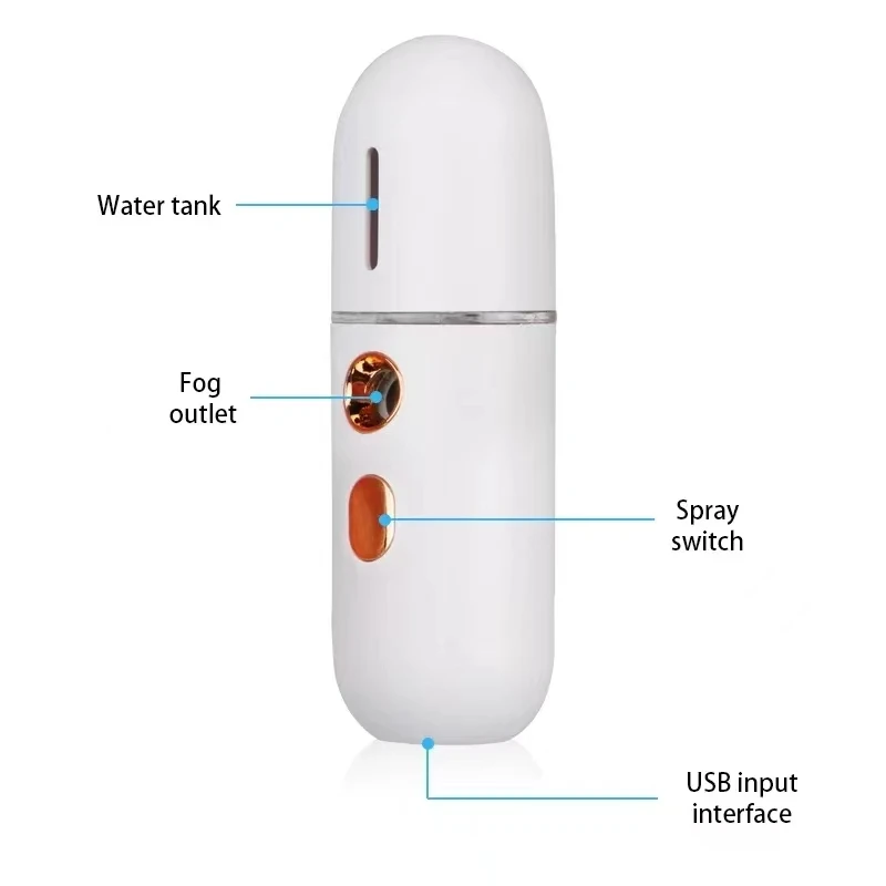 Gesichts dampfer Nano Spray USB wiederauf ladbare Gesichts nebel Kalt spray Maschine feuchtigkeit spendende Reinigung Poren Spa Mini Gesichts pflege Tool