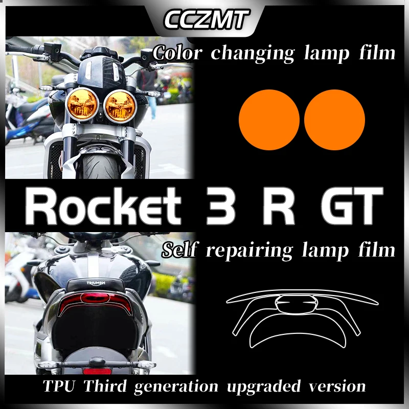 

For modification of the Triumph Rocket 3 R GT headlights tail lights film rearview mirror rainproof film