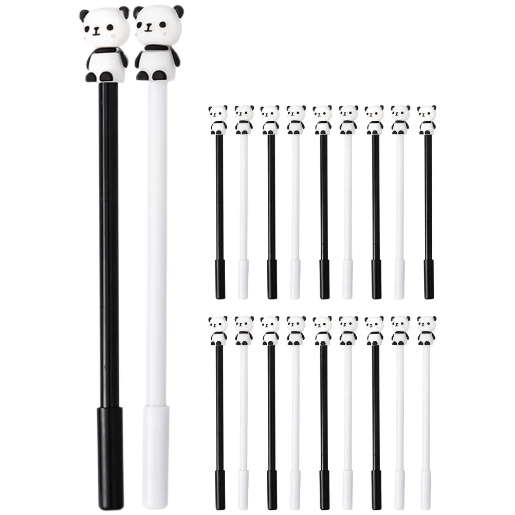 

20Pcs Panda Neutral Pens 0.5mm Quick Ink Fine School Writing Supplies Party Favor Pens Pen Sets
