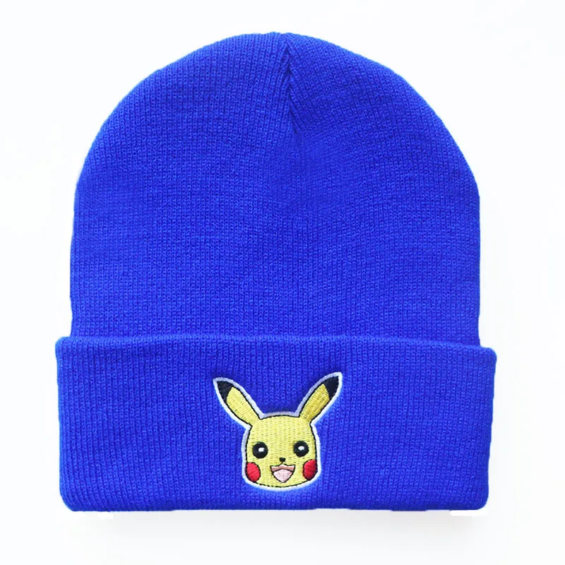 Personaggi Anime Pokemon Pikachu Go cappello in maglia regolabile Hip Hop Boy Girl Hat autunno inverno cappello per bambini giocattolo di natale