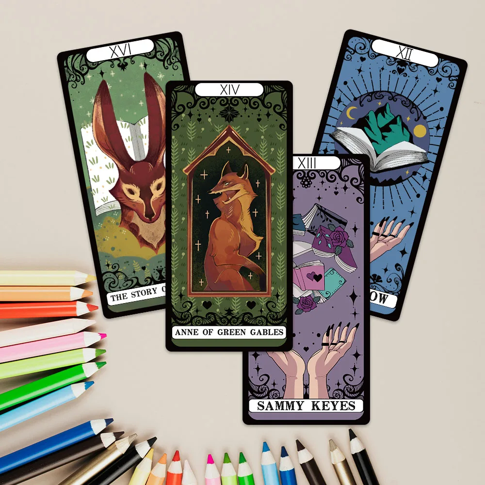 

30pcs Mysterious Aesthetic Tarot Cart Reading Theme Paper Bookmarks Students Readers Gift Library Office Book Page Marker