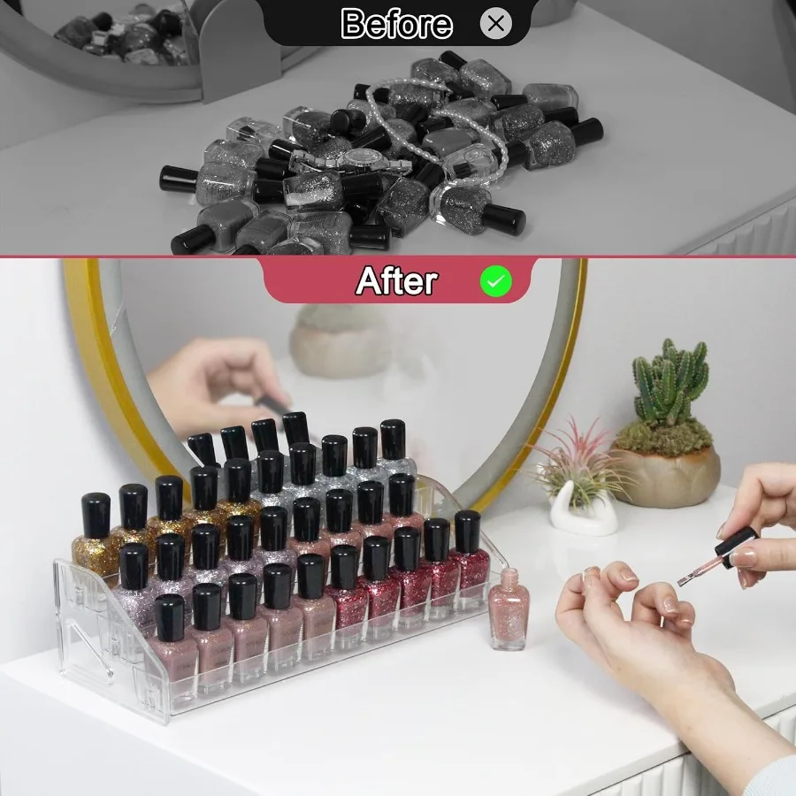 4-laags helder acryl nagellakorganizer met ruime opslag voor 3264 flessen Ideale multifunctionele displayoplossing voor nagel P