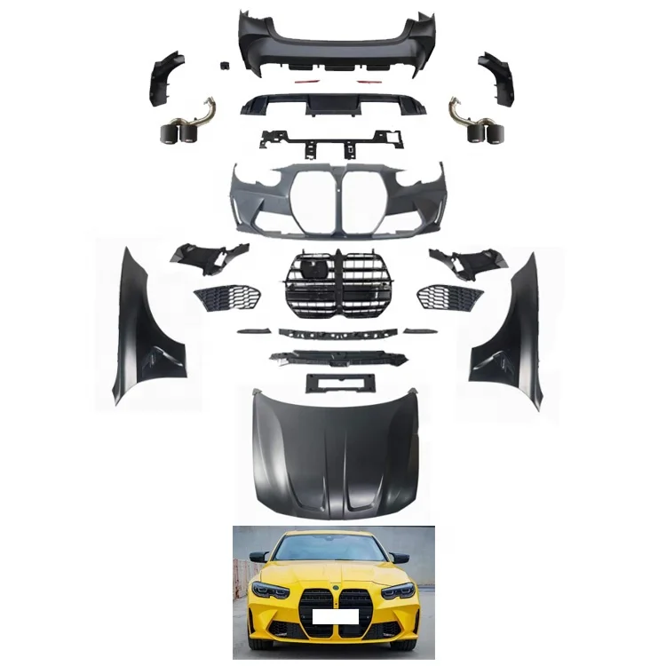

G20 G28 2019-2024 Upgrade M3 Style Full Body Kits PP Material Front Car Bumper Hood Fender Bodykit For BMW 3 Series
