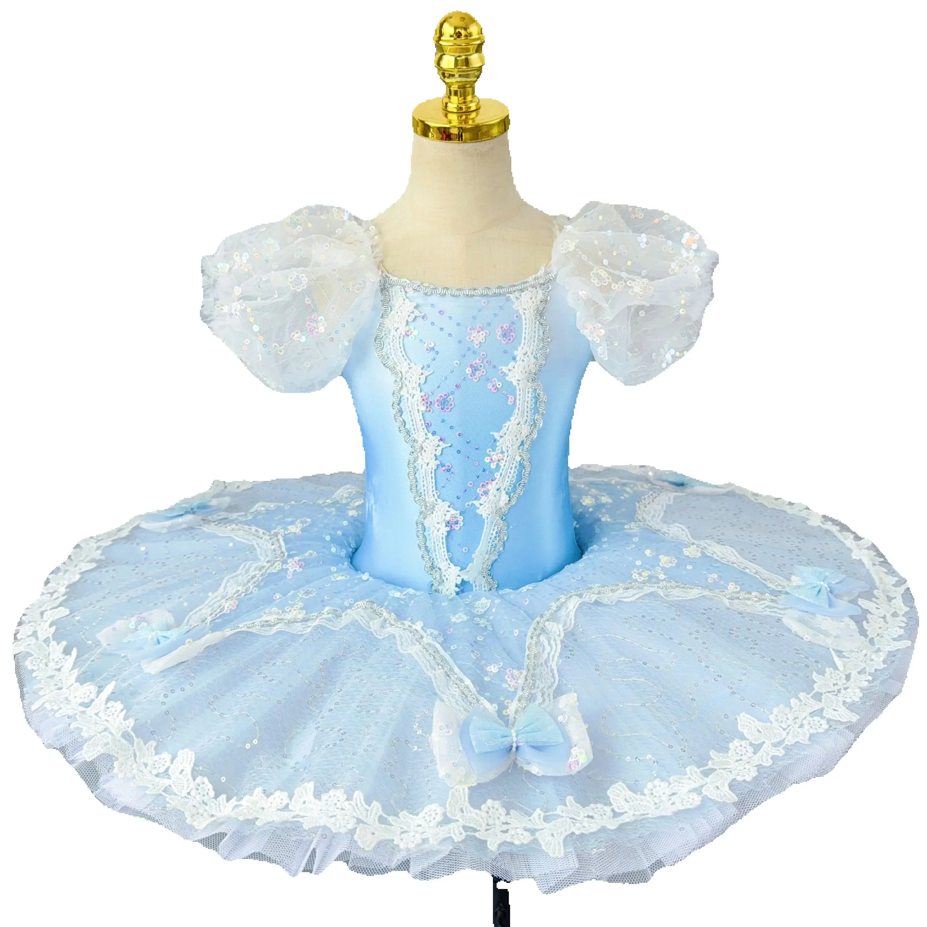 Jupe Tutu de Ballet professionnelle bleu ciel pour enfants, nouveau Style, danse du lac des cygnes pour filles, robe de Ballet pour enfants, vêtements de Performance