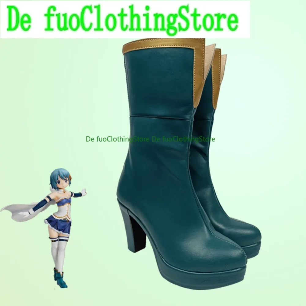 DefuoClothing 마도카 마기카 사야카 미키 코스프레 신발 마법 소녀 부츠 할로윈 카니발 파티 의상 액세서리 신발