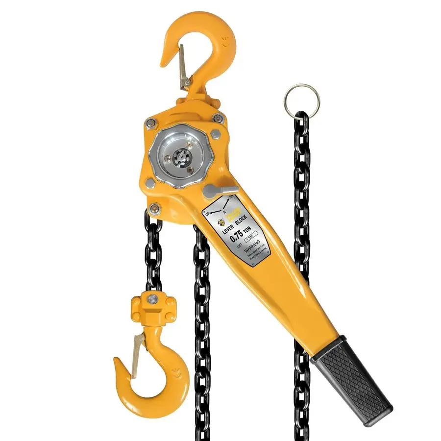 

JACKET 3 4 Ton Manual Lever Chain Hoist, G80 Galvanized Carbon Steel with Weston DoublePawl Brake, Chain Come Along and Safety M