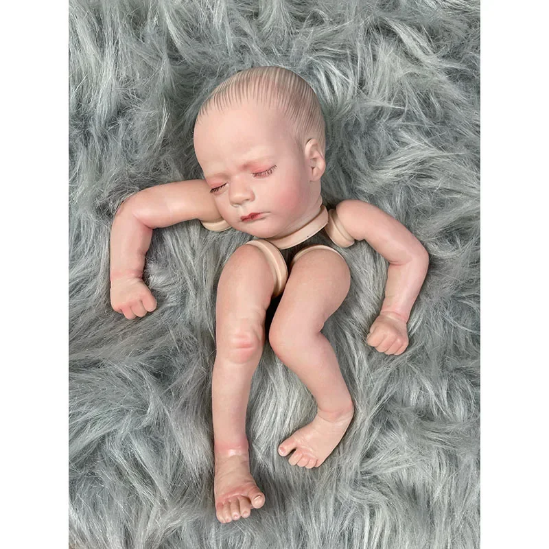 17-calowe Ashley już pomalowane zestawy lalek Vinyl Reborn Doll Kit realistyczne noworodki miękkie śpiące