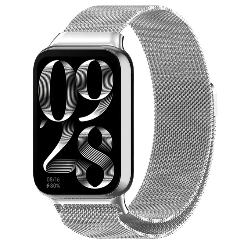 Stainless Steel Strap For Xiaomi Mi Band 9 Pro 8 Pro Smart Watch Milanese Wirst Loop Magnetic Bracelet Redmi Watch 4 Wristband