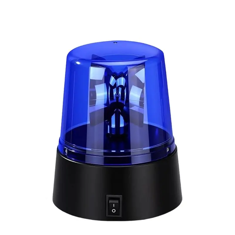 

YLS-Emergency Lamp, LED Strobe Light, Battery Powered 360 Degree Rotating Flashing Light For DJ Stage, Disco Bar Blue