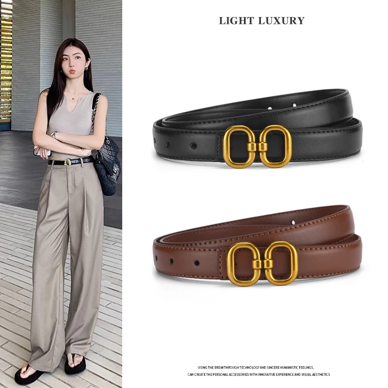 

New Women's PU Belt Trendy Simple Women's Skirt Sweater Jeans Belt Fashionable Women's Waist Accessories