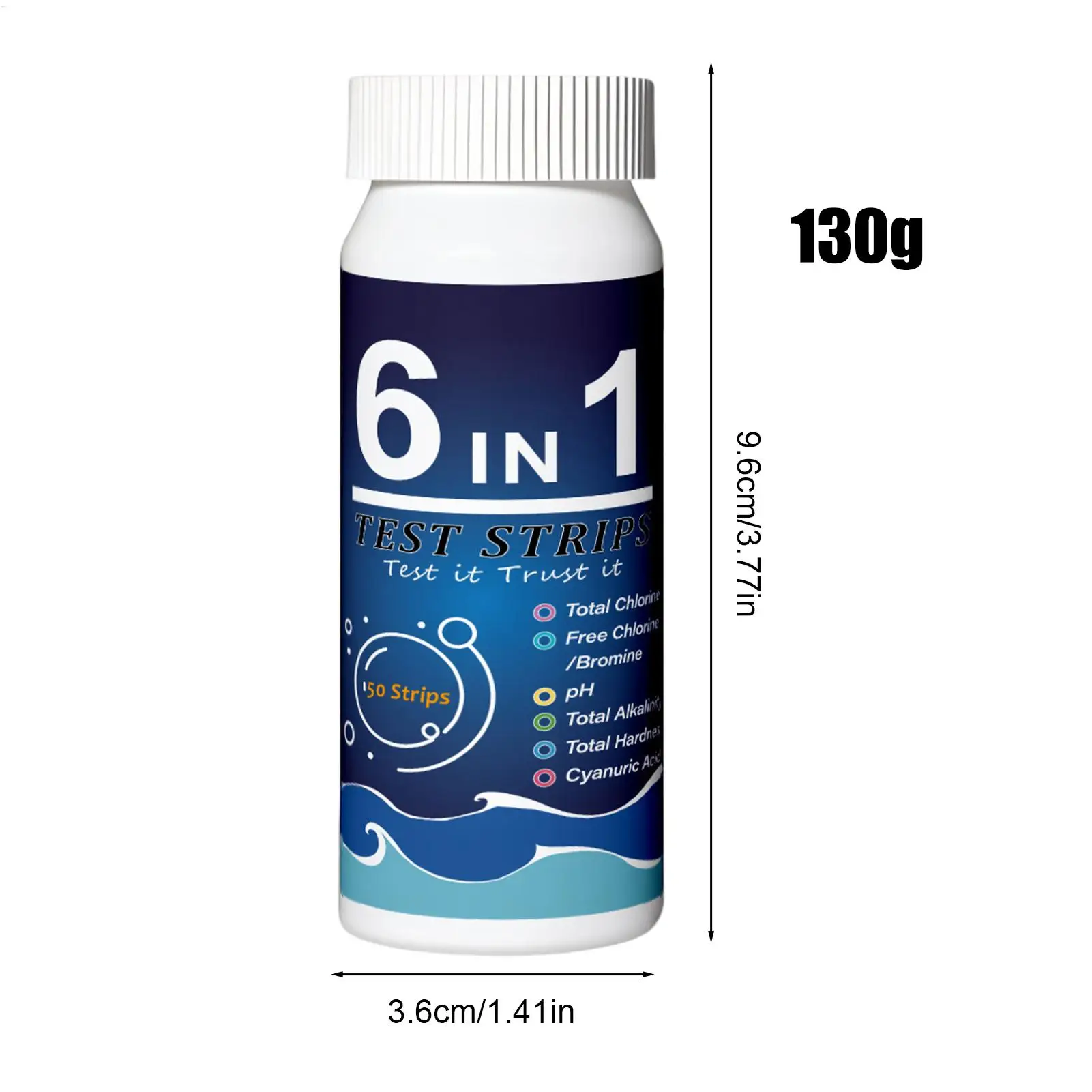 شرائط اختبار حمام السباحة جهاز اختبار مياه البركة المحمولة 6 في 1 شرائط اختبار المياه للمياه المالحة سبا المياه العذبة المنزل حوض استحمام ساخن بركة الشرب