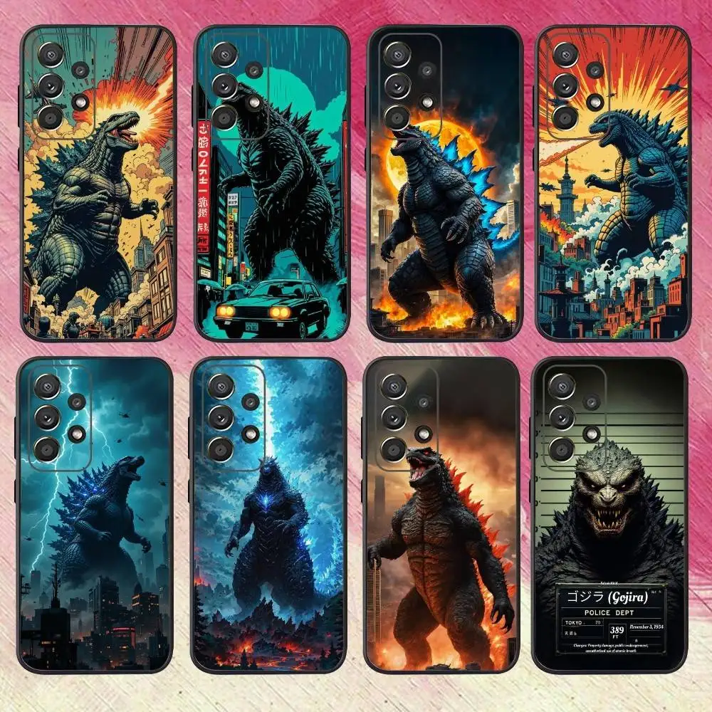 

Japan Monster G-Godzillas Phone Case For Samsung S25,S24,S21,S22,S23,S30,Ultra,S20,Plus,Fe,Lite,Note,10,9,5G Black Cover