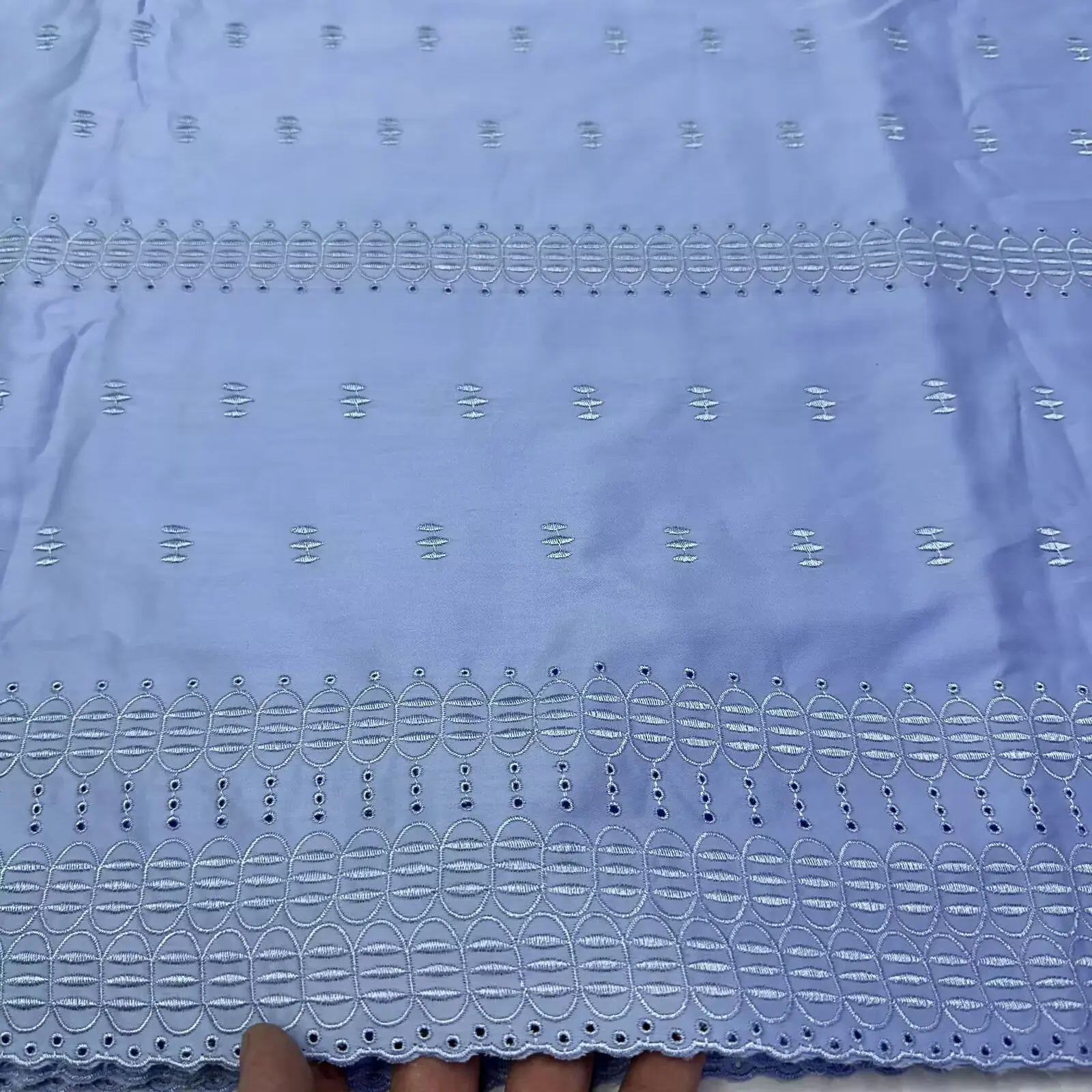Luxury 5 Yards Swiss Voile 100% Cotton Lace Fabric Good Quality Soft African Atiku Fabric For Men and Women Cloth 16A93
