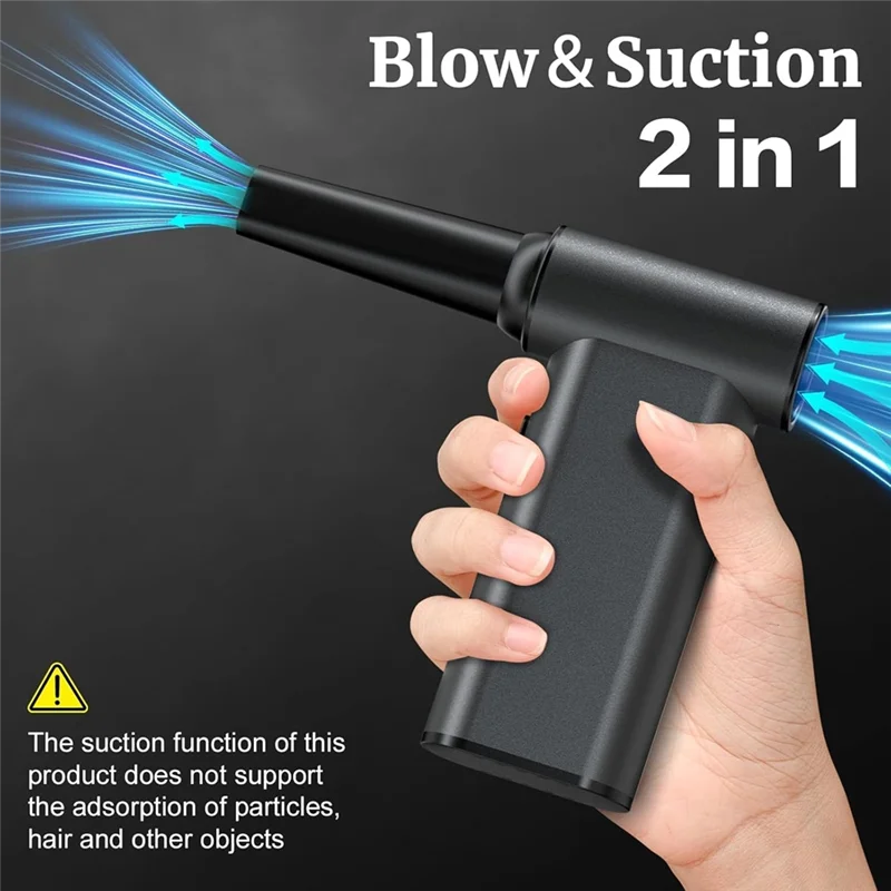 A50I Elektrisches Luftgebläse, 180000 U/min kabelloser Hochgeschwindigkeits-Druckluft-Staubwedel in 4 Modi für den Außen- und Autogebrauch