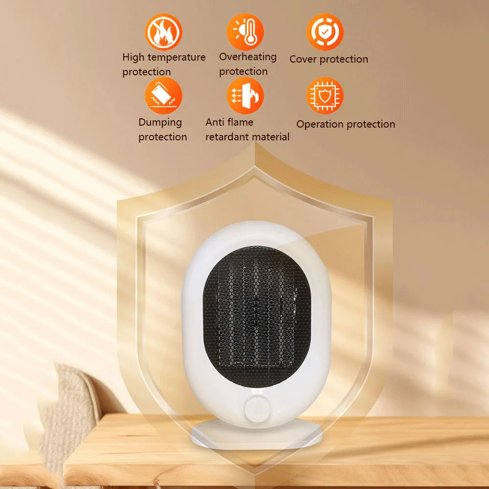 1500W Desktop Elektrische Kachel Winter Mini Draagbare Verwarming Fan Home Office PTC Keramische Verwarming Warme Luchtblazer Warmer Machine