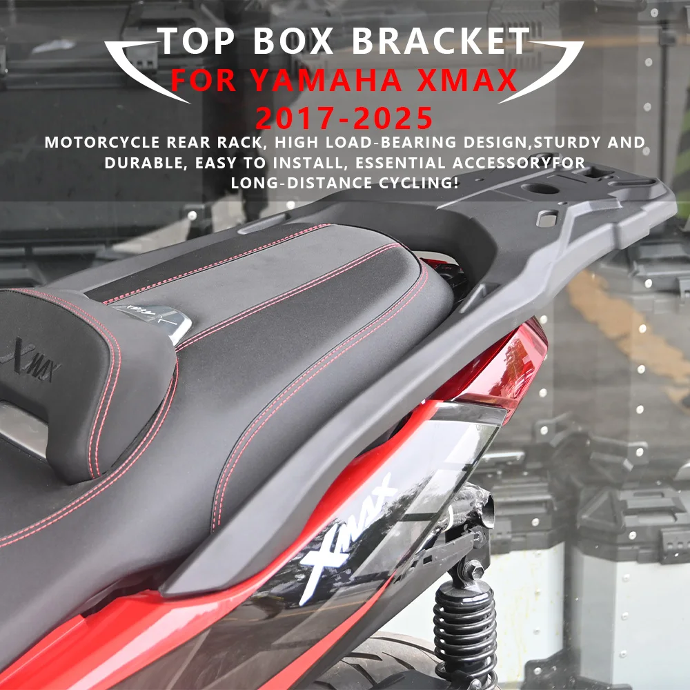 

MTKRACING For YAMAHA XMAX 2017-2025 Motorcycle Top Box Bracket Rear Luggage Rack Tail Box Case Bracket Cargo Shelf Holder
