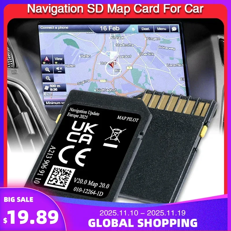 

2025 V20 Latest for Mercedes C E V X-Class GLC Car Garmin Navigation Map Sat Nav SD Card A2139069110