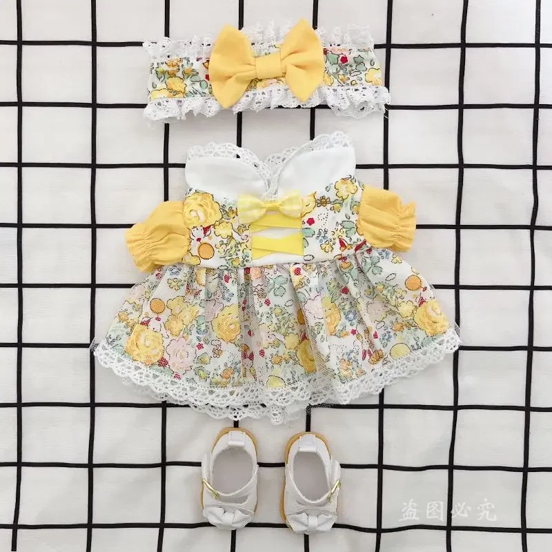 Conjunto de ropa de algodón para bebé, vestido de 20cm, ropa de muñeca de celebridad