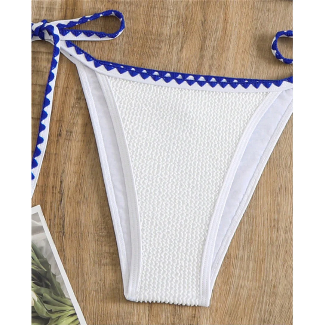 S - XL Sexy, geraffter, geraffter Neckholder-Bikini, Damen-Badebekleidung, zweiteiliges Bikini-Set, Damen-Badeanzug, Badebekleidung, Badeanzug, Schwimmbekleidung V6650 – Detail 8