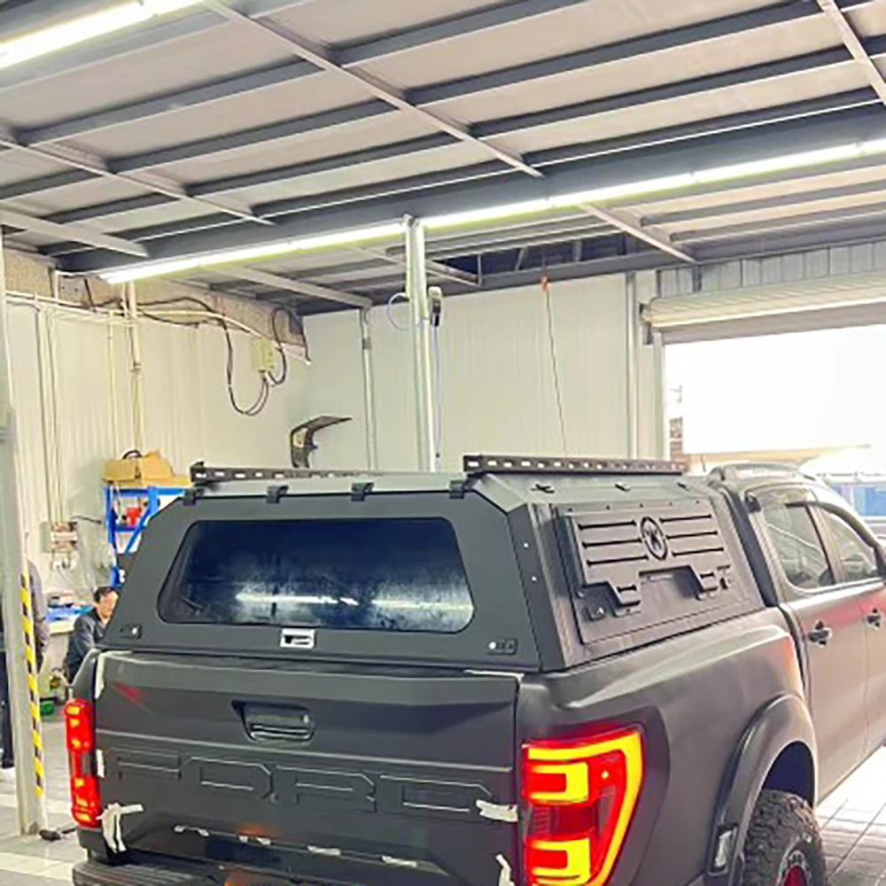 

High Quality Aluminum Alloy Tonneau Cover for Ford 2023 Ranger Waterproof Truck Roof Canopy Foldable Off-Road Pickup Hardtop