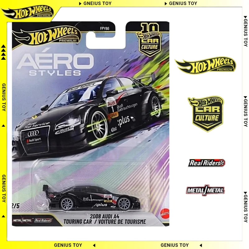

Hot Wheels Premium 2026 Car Culture Aero Styles 2008 AUDI A4 TOURING CAR 1:64 Diecast Alloy Car Collectible Car Fans Gift