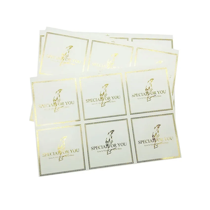 60pcs/pack Hot Stamping Design Square White SPECIAL FOR YOU DIY Deco Gift Sealing Sticker