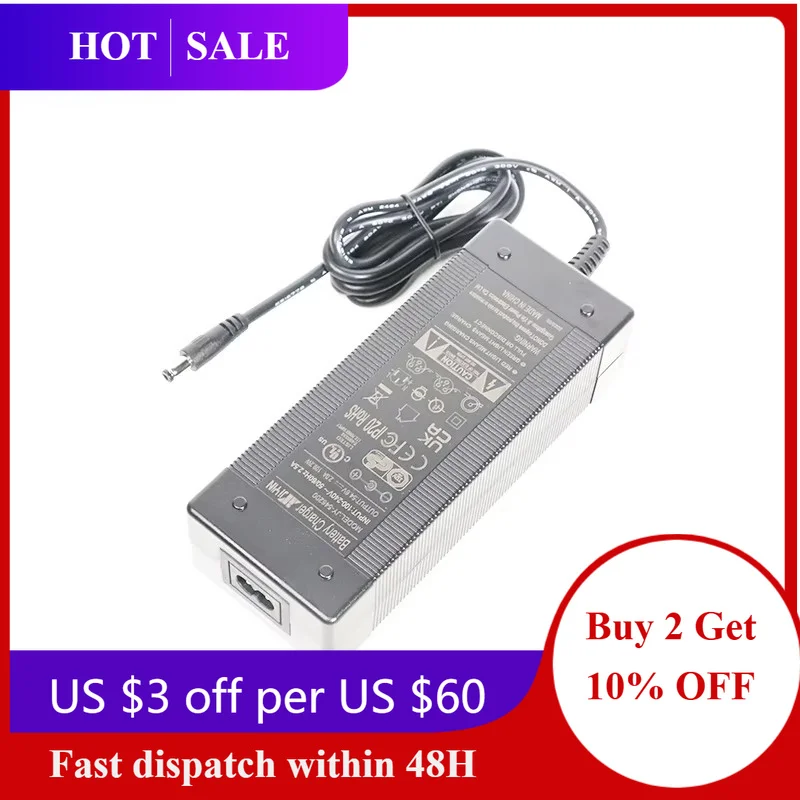 

54.6V 2A Charger DC 5.5*2.1 for V20 Electric Bike Kit Replacement Bike Accessories Electric Bicycle Charger