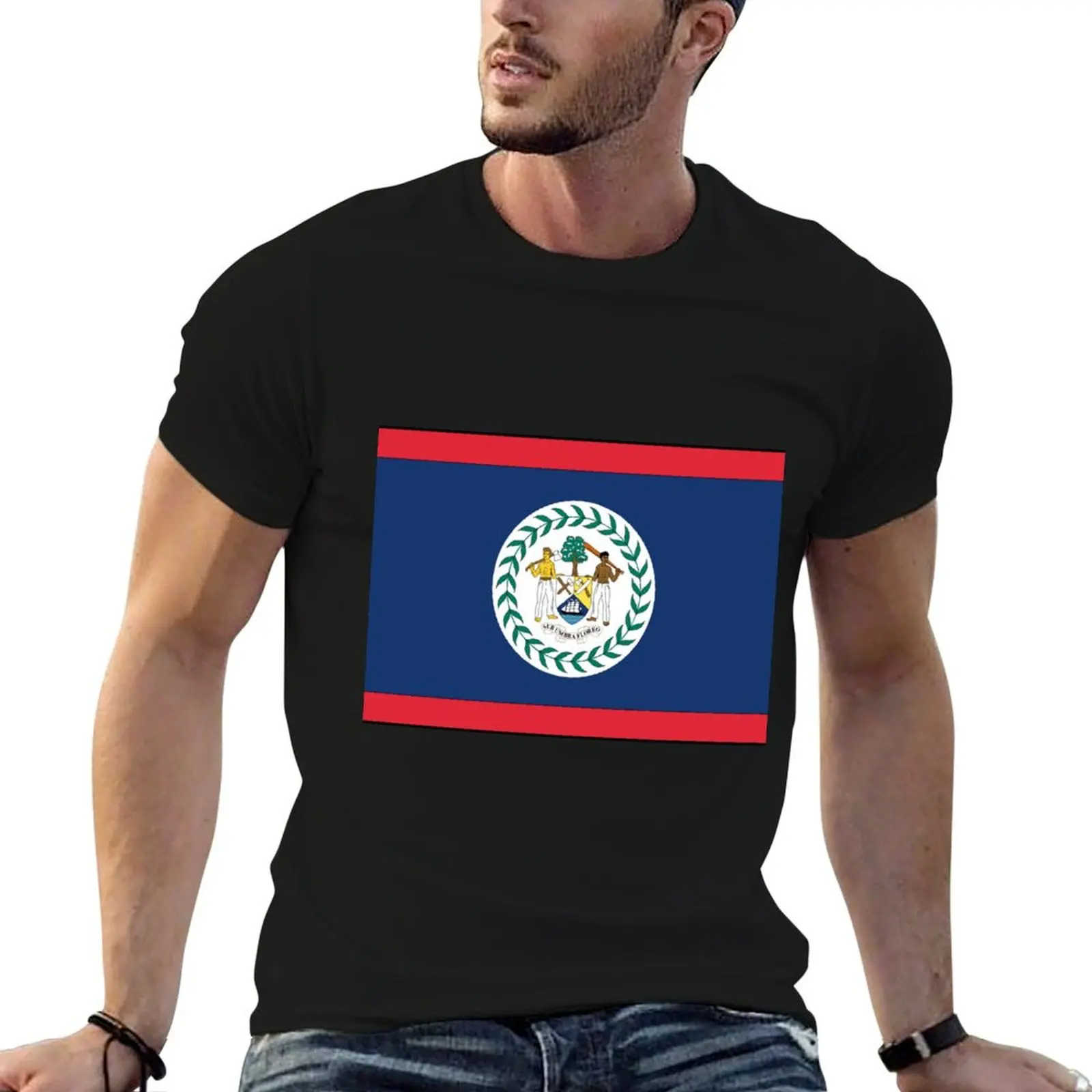 A Cultured Belize Flag T-Shirt Plus Size Street Style Tee